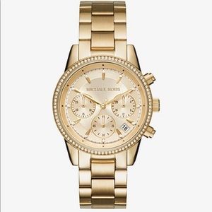 Michael Kors Ritz Pavé Gold Watch